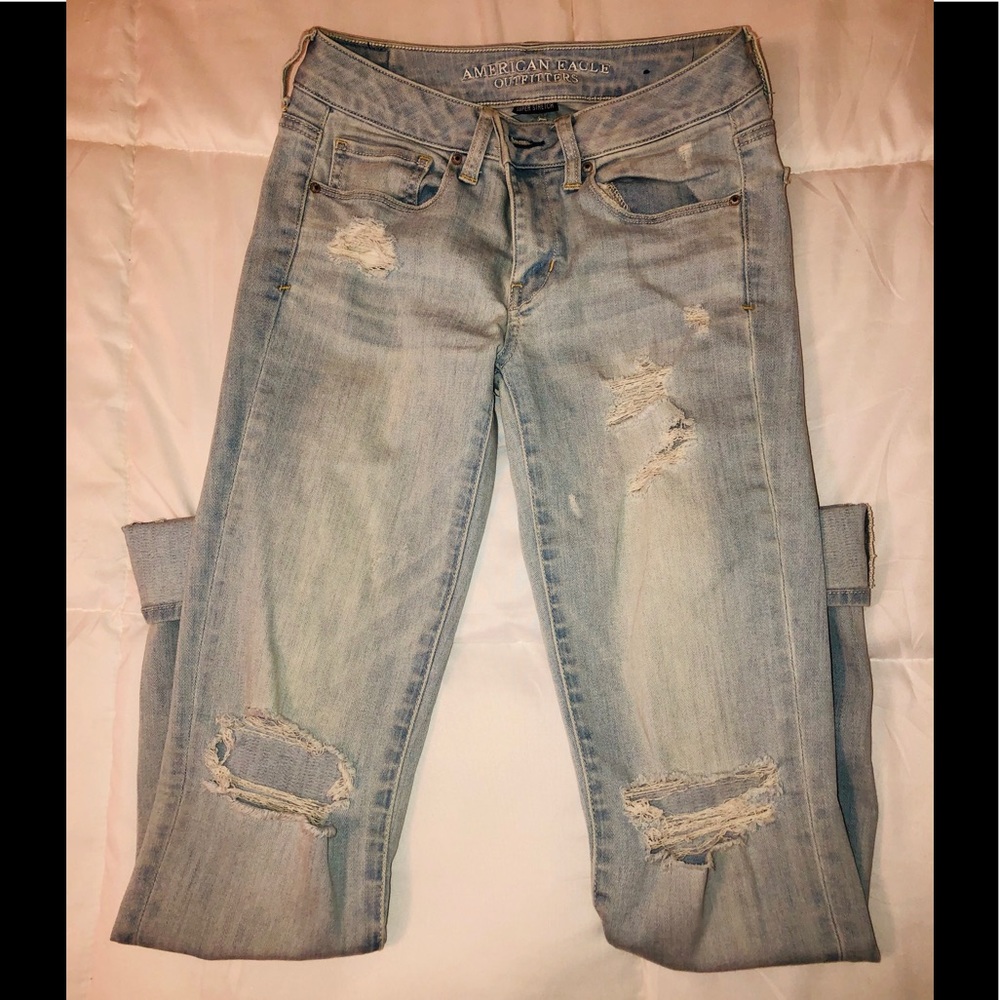American Eagle Distressed Super Stretch Jeans